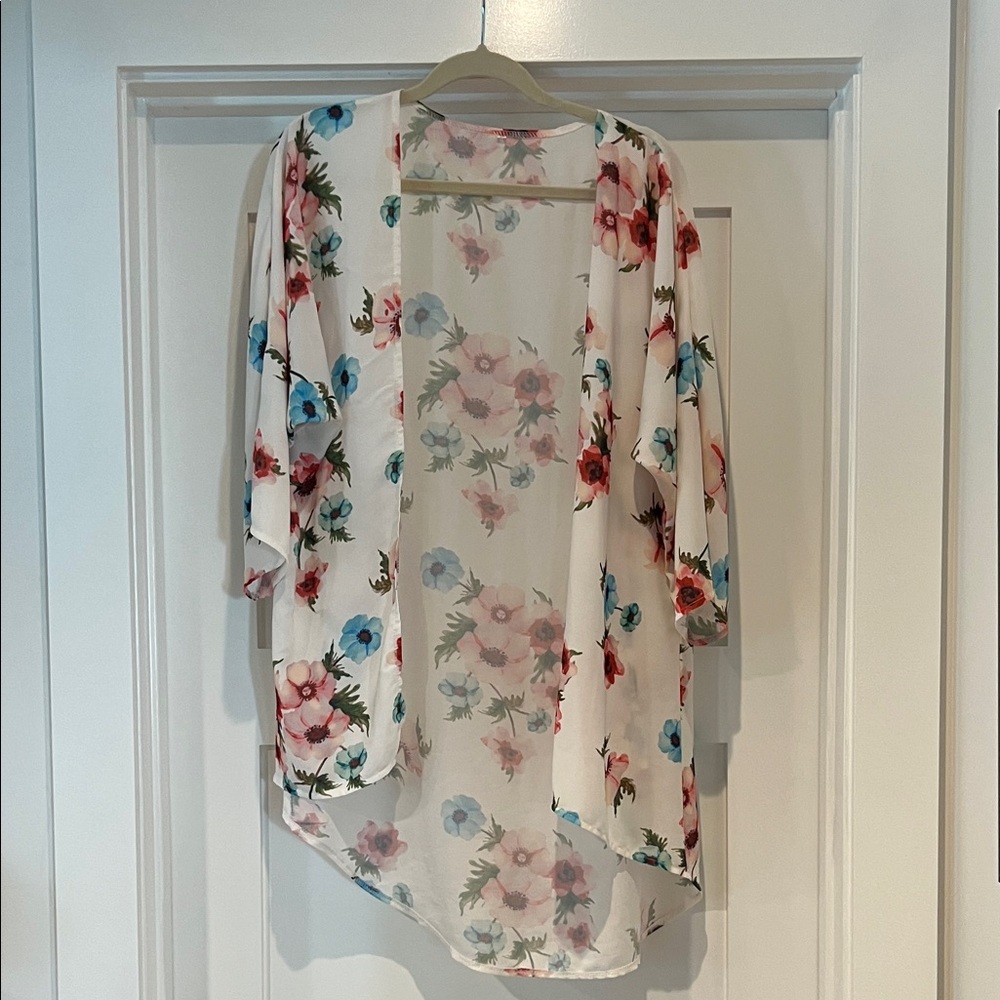 Floral Sheer Kimono Cardigan